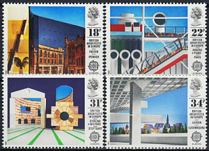 Великобритания 1987, Европа, Архитектура, 4 марки